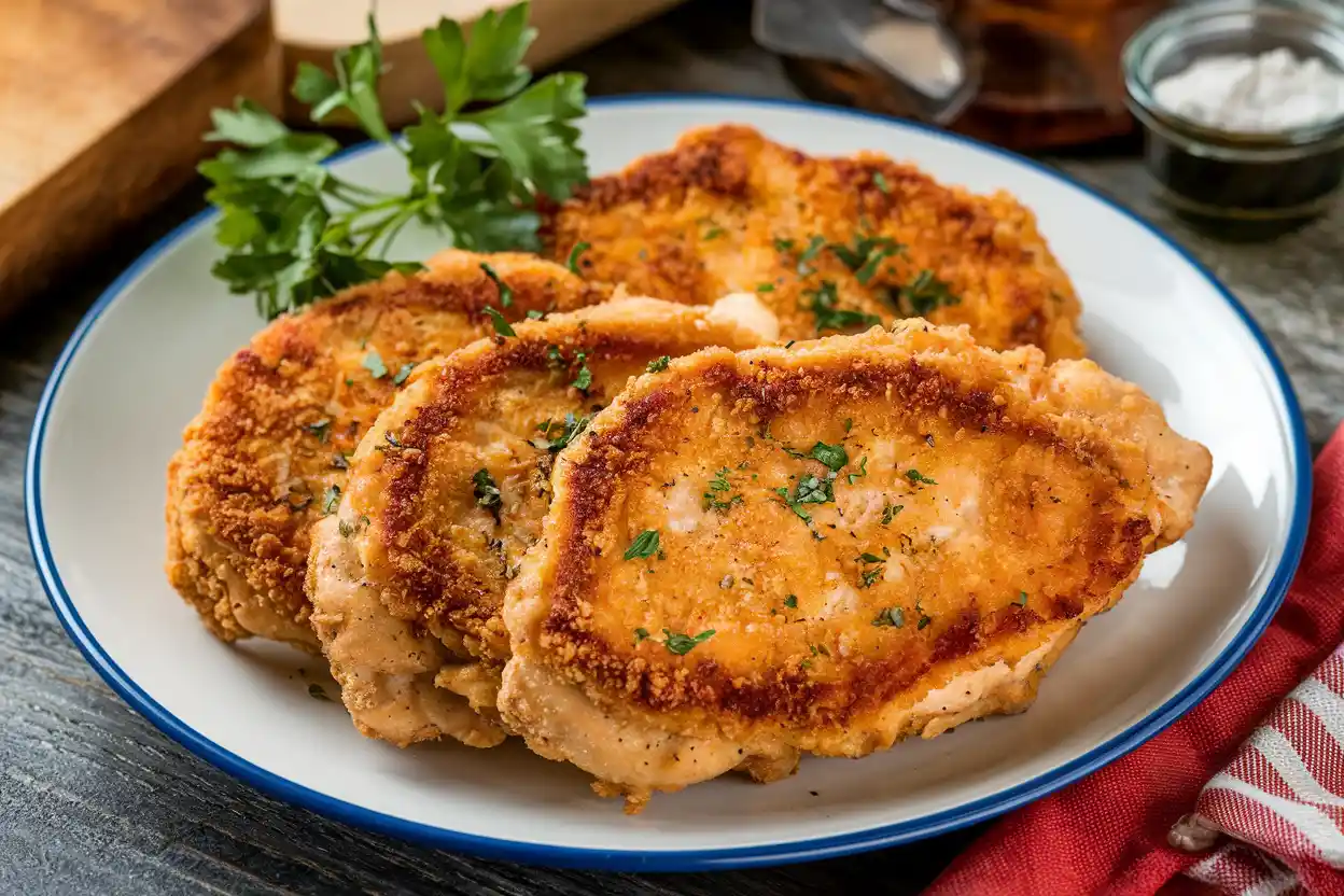 Chicken cutlets with golden crust