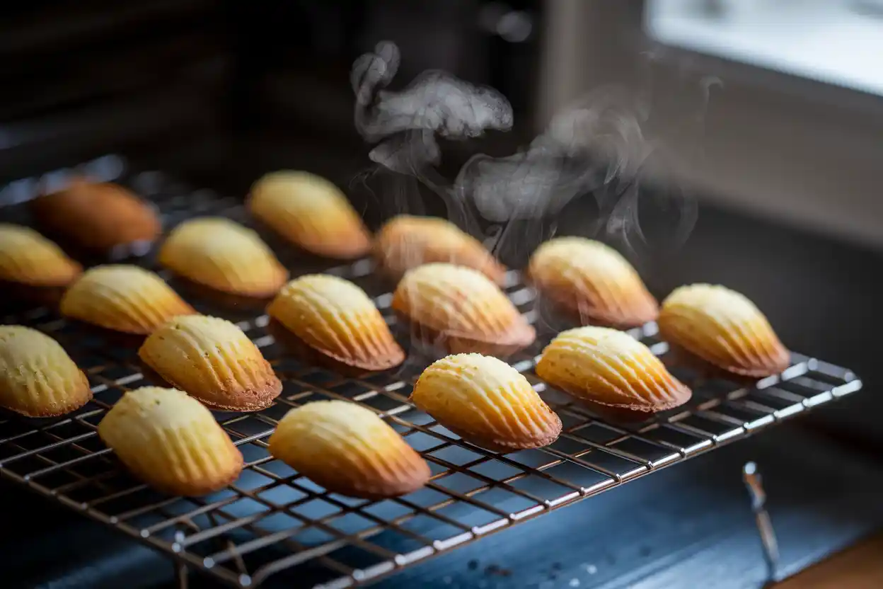 Madeleines fresh from the oven	