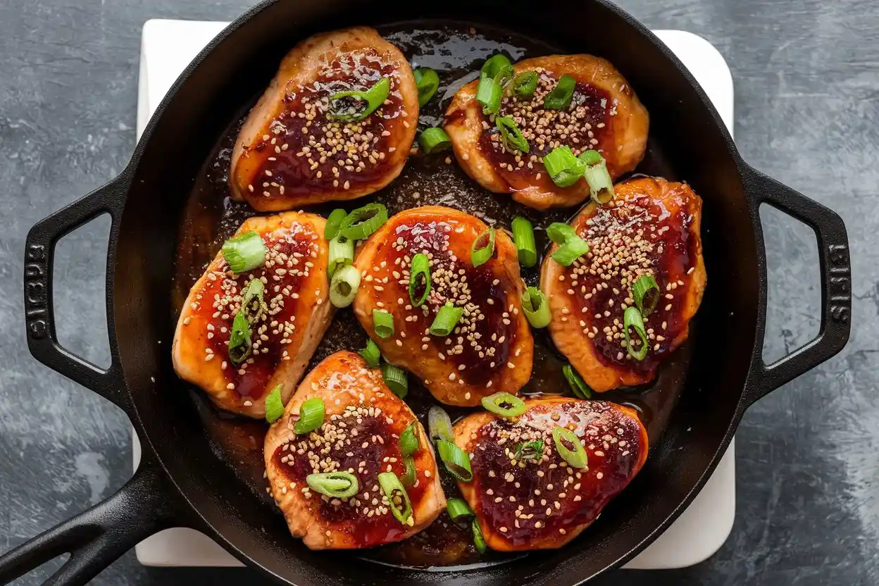 Honey garlic chicken skillet