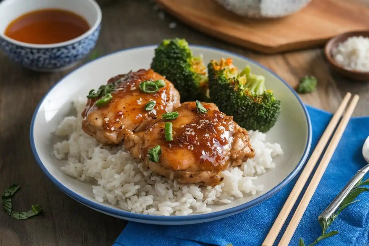 Honey garlic chicken dish