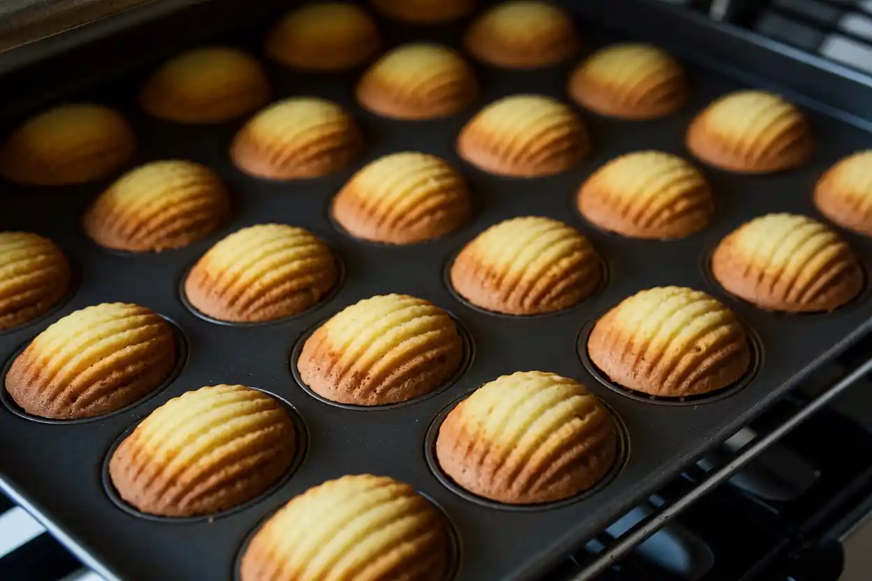 Perfectly baked madeleines	