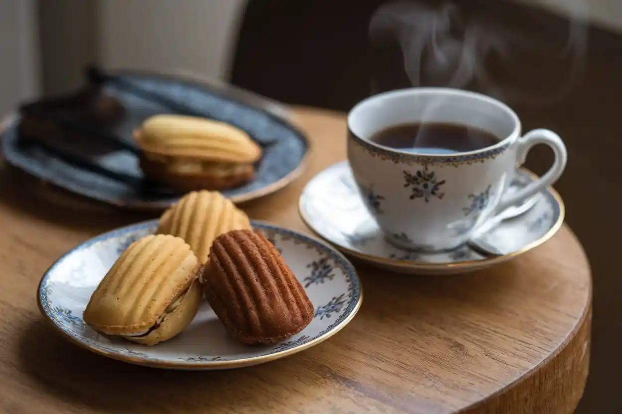 Madeleines served with coffee