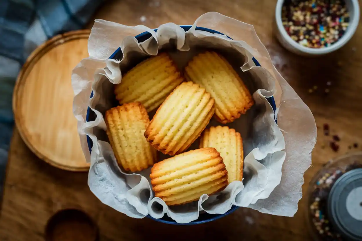 Storing moist madeleines	