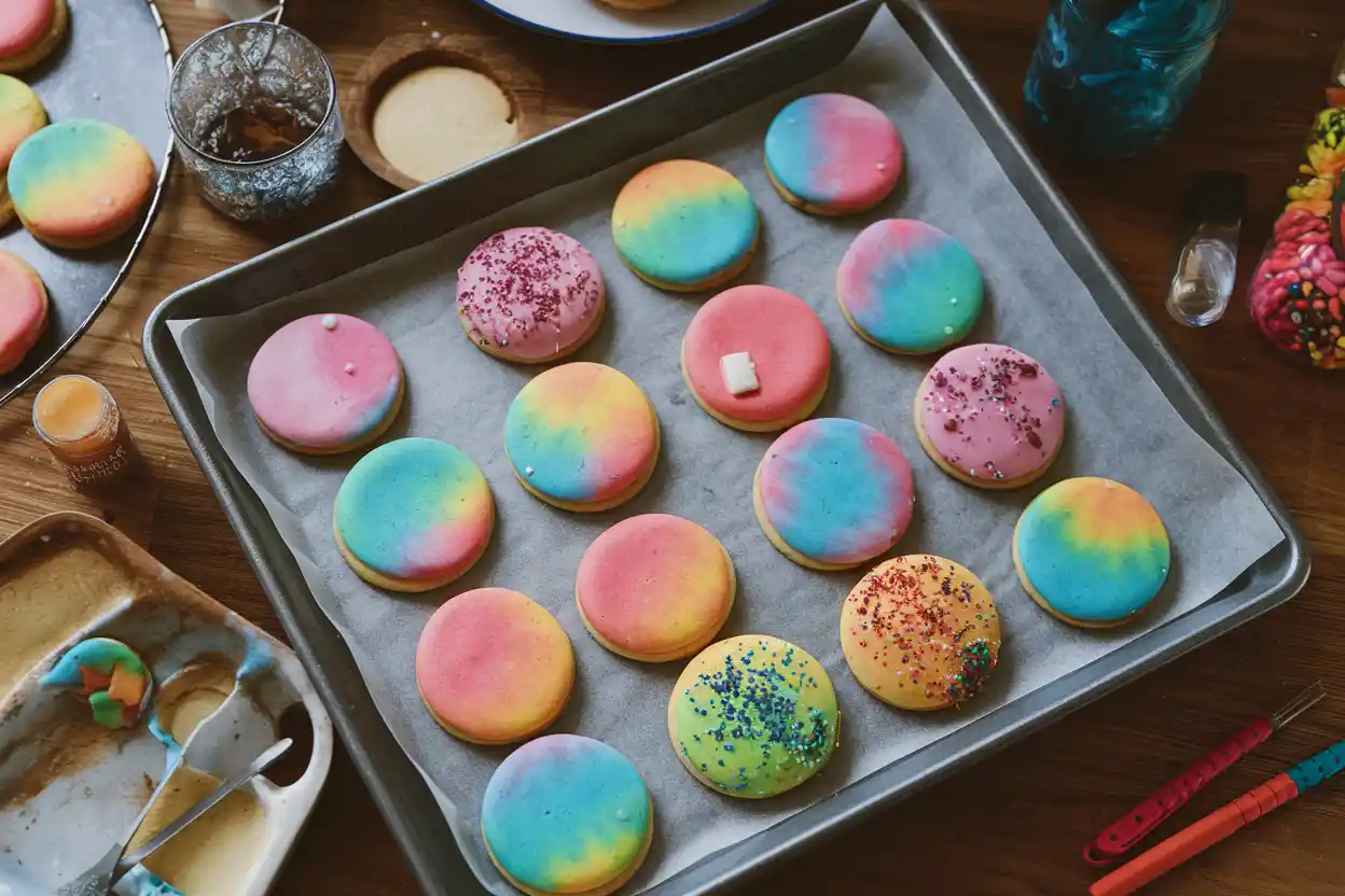 Colorful cookies in creative designs