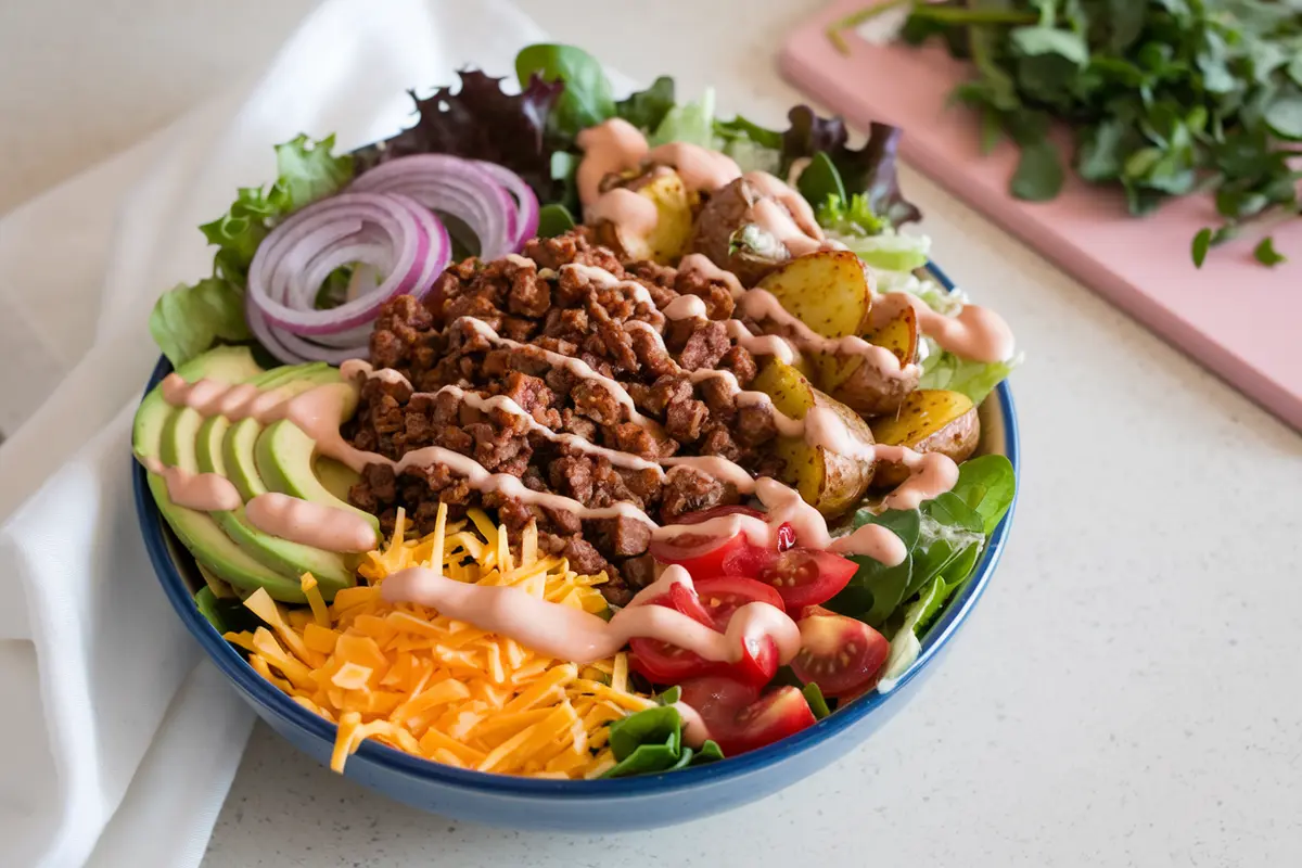 bunless burger bowl