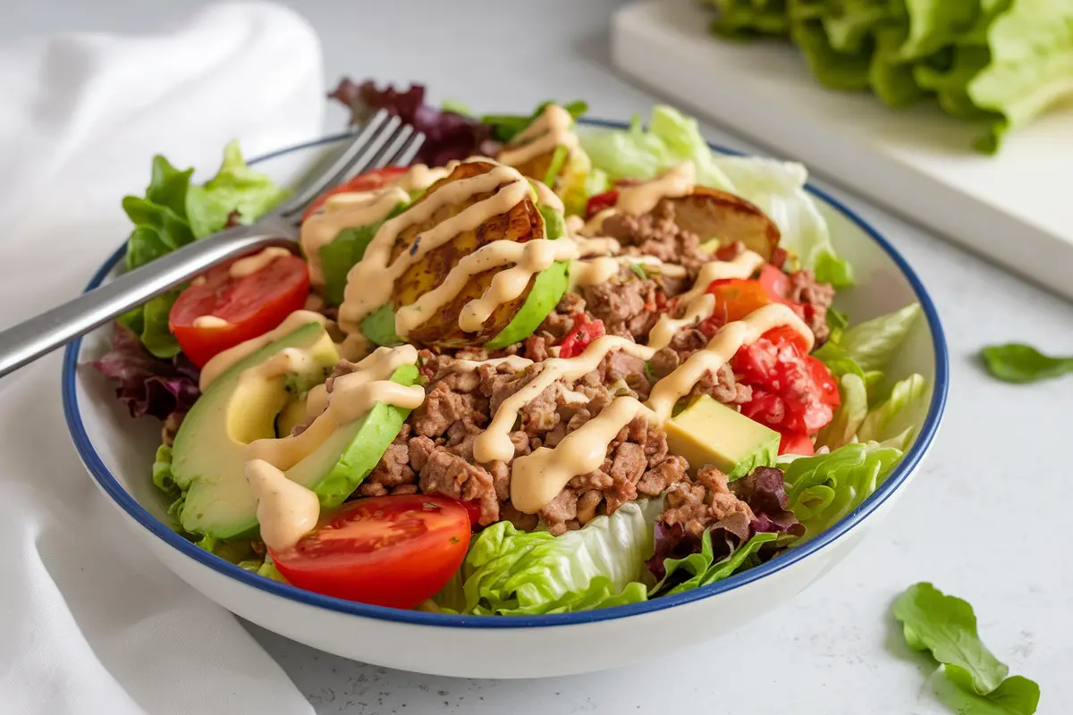 keto hamburger bowl