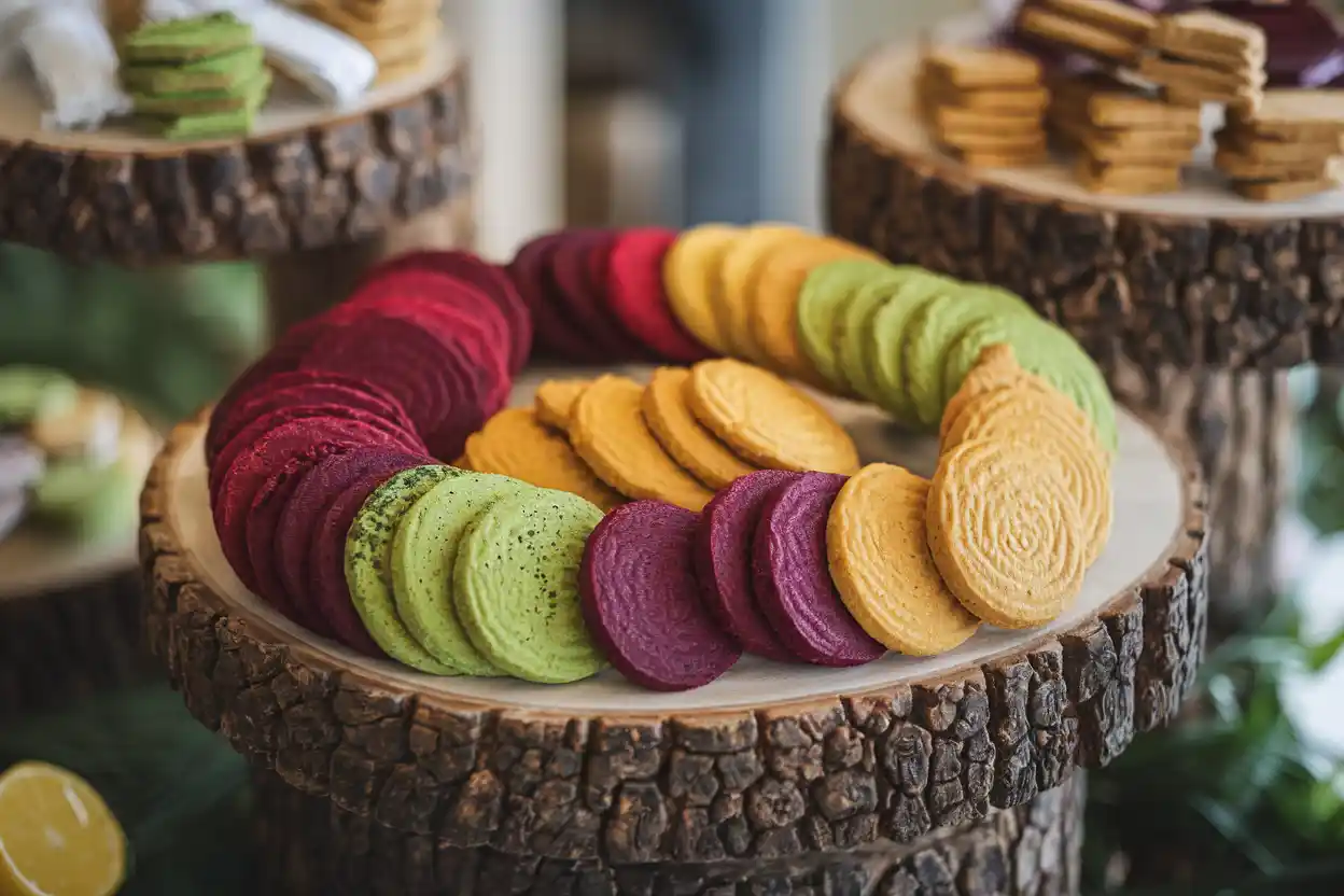 Vibrant natural ingredient cookies