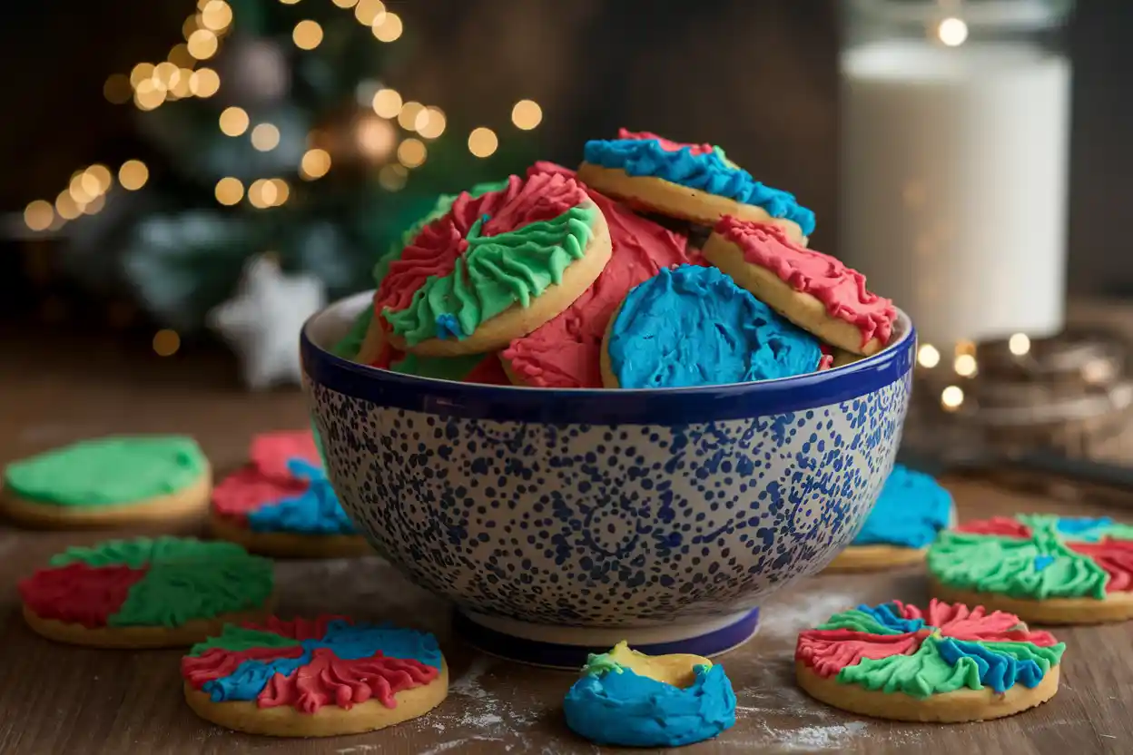 Cookie dough with food coloring