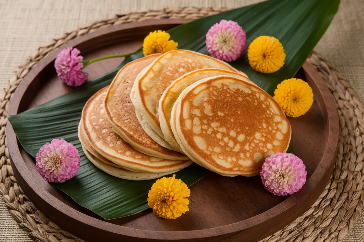 taro-flavored breakfast pancakes.