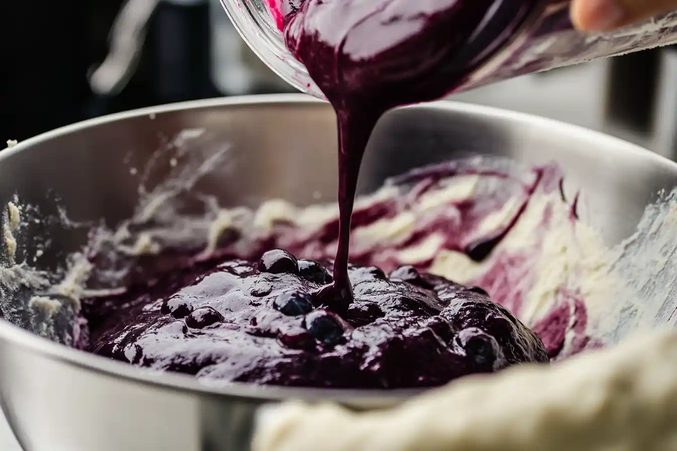 Blueberry puree for bagel dough	