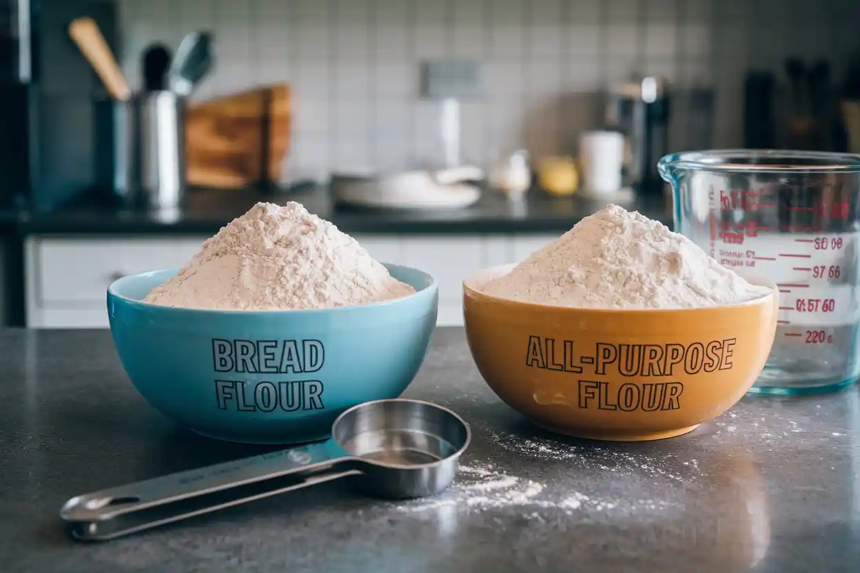 Bread flour vs. all-purpose flour comparison