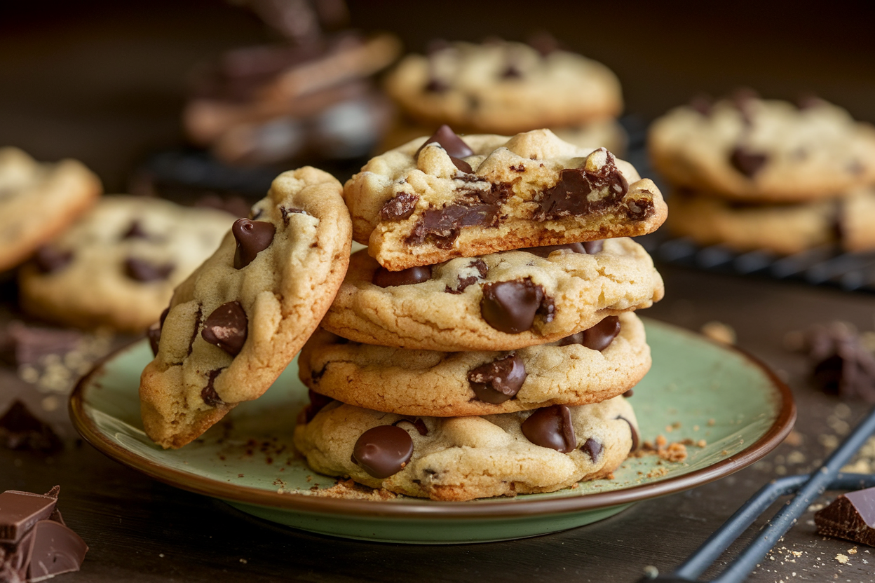 Recipe for dense chocolate chip cookies