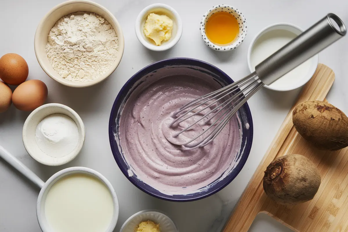 ingredients taro pancake