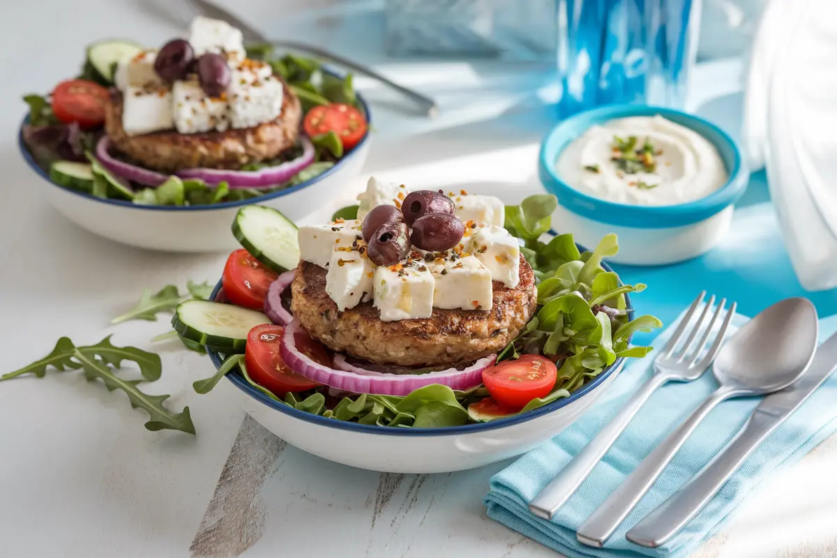 Mediterranean Hamburger Bowl