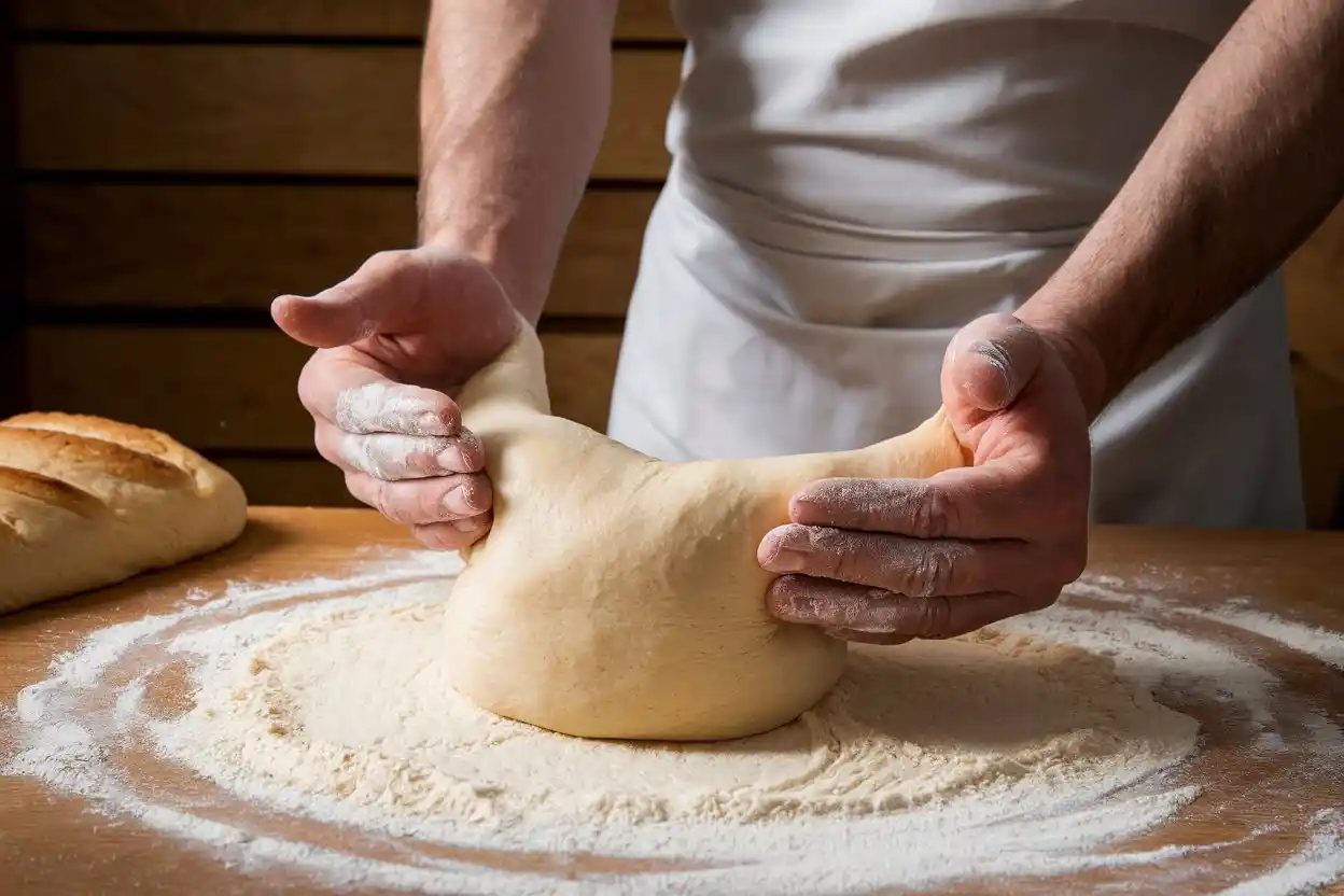 Bread dough elasticity with bread flour