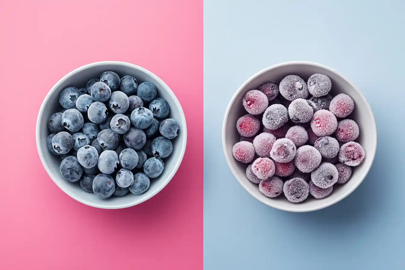 Fresh or frozen blueberries for bagels