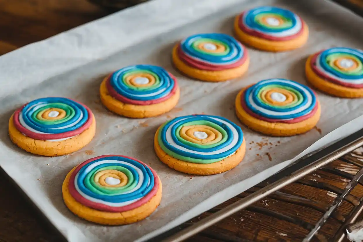 Baking colorful cookies