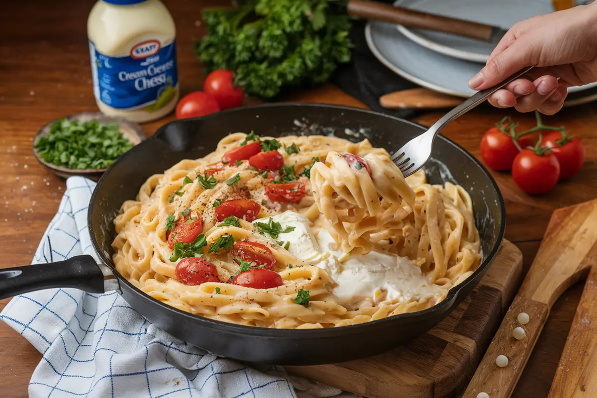 One-Pan Cream Cheese Pasta dish