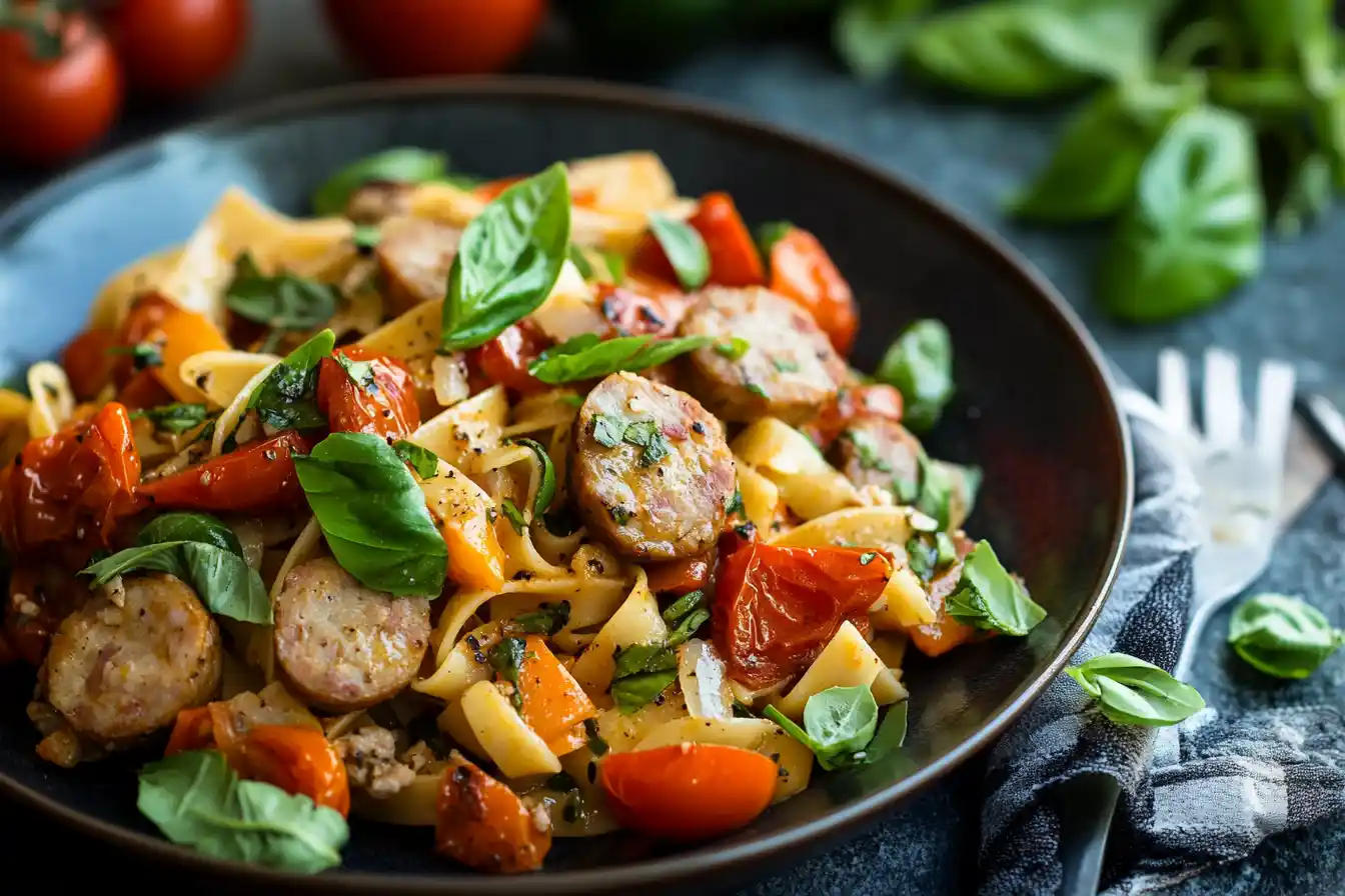 Plate of Italian Drunken Noodles