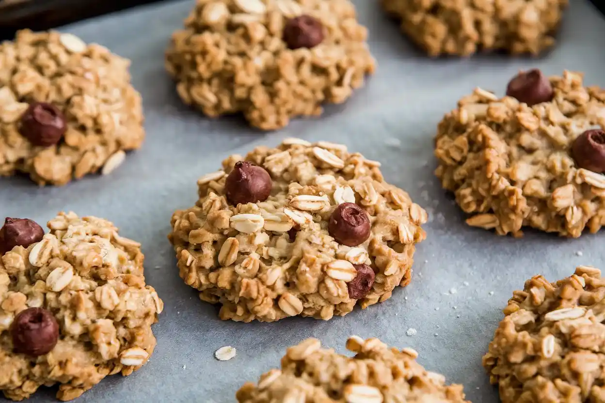 "Oatmeal cookie texture with baking soda"