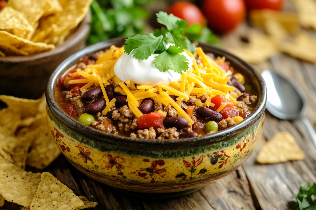 Kraft Taco Soup in a Bowl