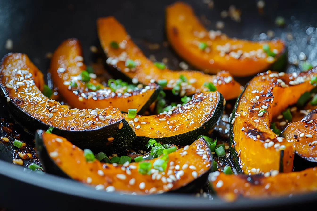 Stir-fried Kabocha squash