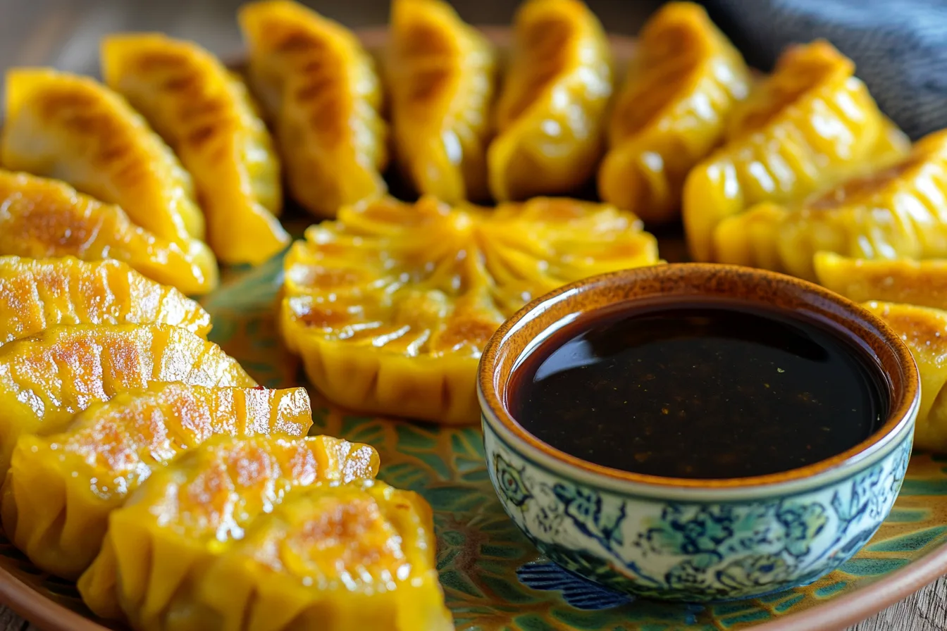 Kabocha squash dumplings with sauce