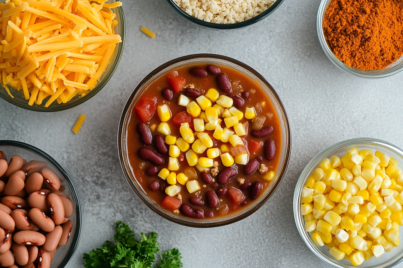 Ingredients for Kraft Taco Soup