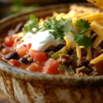 Kraft Taco Soup in a bowl