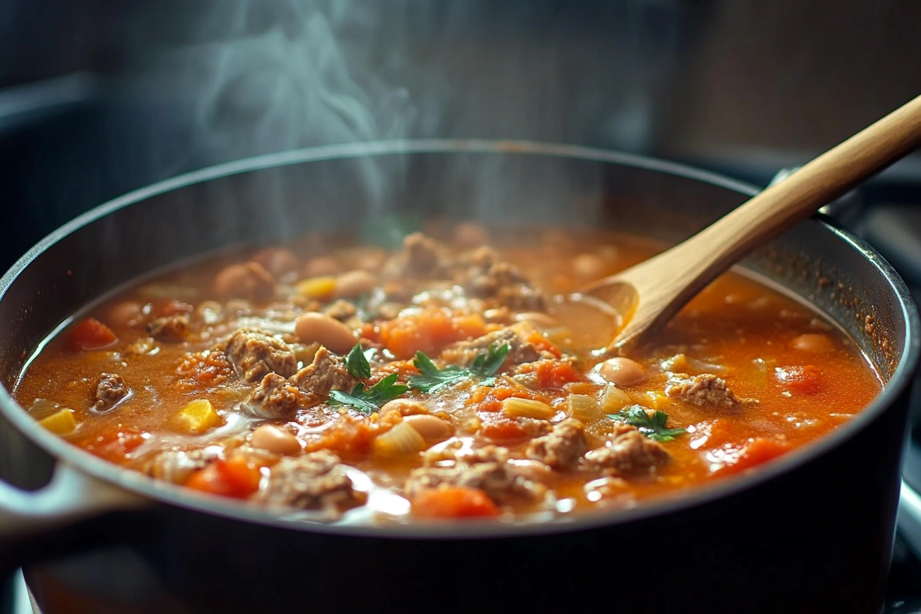 Kraft Taco Soup in a pot