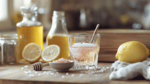 preparing pink salt diet drink step-by-step
